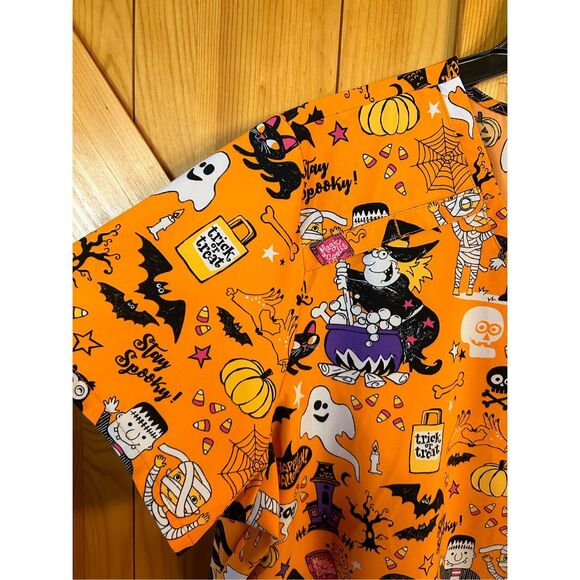 Dickies Halloween Scrub Top XL Orange (4224) - Picture 2 of 5